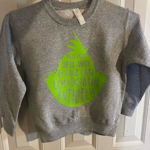 Gray Kids Sweatshirt with Green Graphic